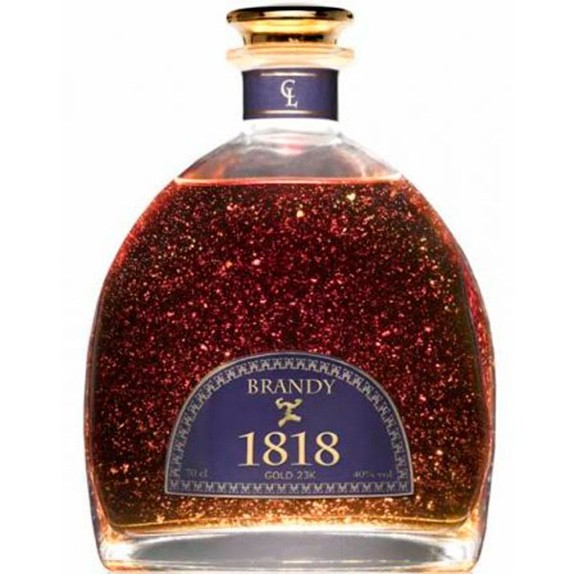 CONDE LUMAR - Whisky 1818 - Premium Liqueur Or 23K - Avec Feuille d'Or -  Bouteille Idéale pour Offrir - Avec Certificat Or Qualité - 40% Vol - 70 cl  : : Epicerie